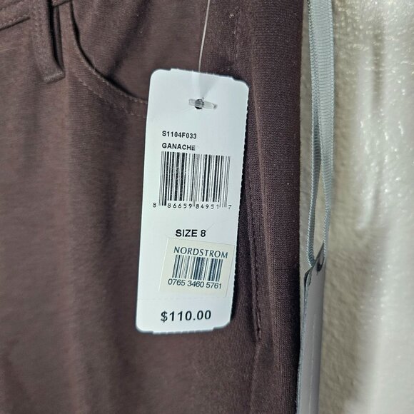 NYDJ 8 Brown Ponte Knit Skinny Pants Office Career Comfort Slimming Lift Tuck - Picture 3 of 6